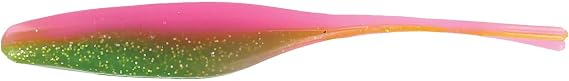 Big Bite Baits 5'' Jerk Minnow Fork Tail/Electric Chicken (5 Pack)