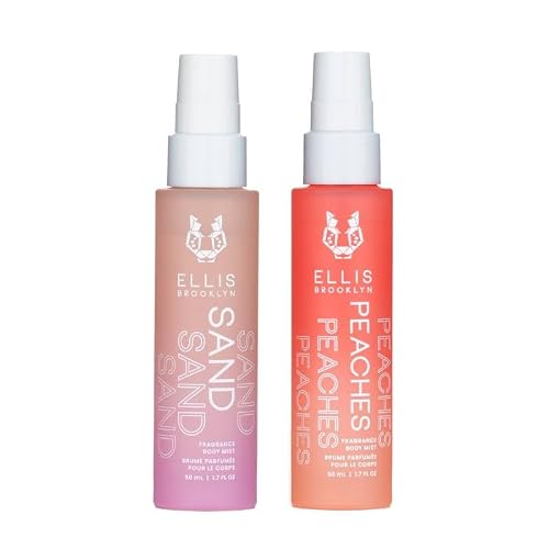 Ellis Brooklyn SAND & PEACHES Body Mist - Clean Perfume Peach Body Spray for Women, Hair Fragrance Spray