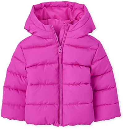 The Childrens Place Baby and Toddler Girls Medium Weight Wind-Resistant, Water-Resistant Puffer Jacket
