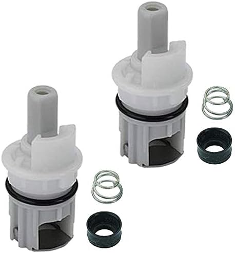 FlowRite Replacement for Delta RP1740 Stem Unit Assembly, 2-Pack with Seats & Stainless Springs, Fits 2-Handle Kitchen/Bath/Tub & Shower Faucets, Compatible with Delta/Peerless
