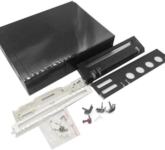 Full Housing Case Cover Shell with Buttons Replacement for Wii Console (Black)