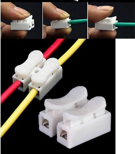 Latch Screwless Row Junction Box Terminal Press Type 2 li 2 pin 20 pack