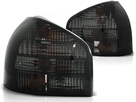 Rear Lights Compatible with Audi A3 8L Hatchback 3 Doors 5 Door 1996 1997 1998 1999 2000 RS-1733 1 Pair Driver And Passenger Side Complete Set Tail Light Assembly Tail Lamp Smoke