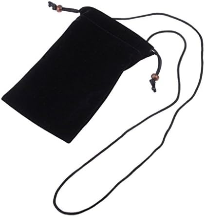 Case Cover Soft Cloth Flannel Carry Bag with Chain and Loop Closure for NOKIA 2700 CLASSIC PHONE - Black