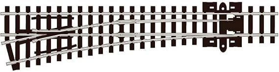 Peco N Scale Code 80 Insulfrog #6 Left-Hand Turnout