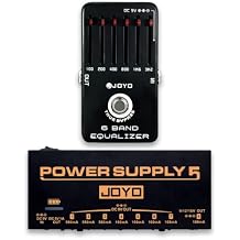 JOYO JF-11 EQ 6-Band Equalizer Pedal Bundle with JP-05 Pedal Power Supply Built-in Rechargeable Battery
