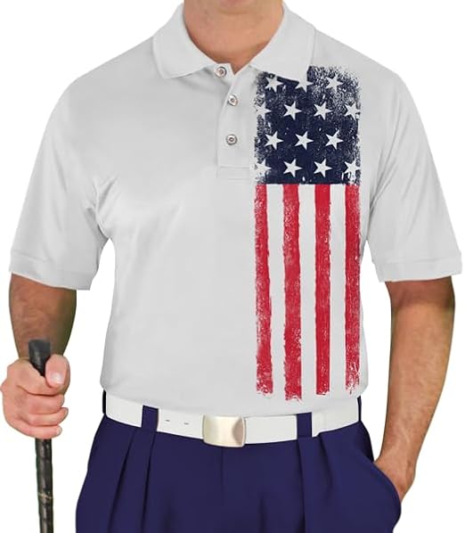 Mens Homeland Micro Polyester Golf Polo Shirt