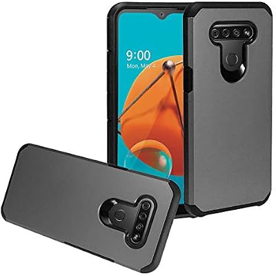for LG K51, LG Reflect LM-K500 - Rubberized Hybrid Phone Case - AH2 Gray