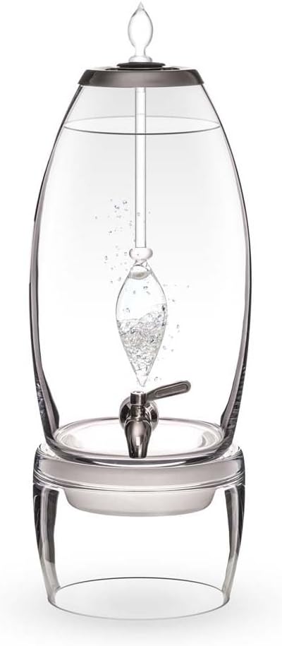VitaJuwel Grande Diamonds | Crystal Water Fountain with Genuine Diamond Slivers (4ct.) & Clear Quartz - Invigorating, Energizing & Exhilarating