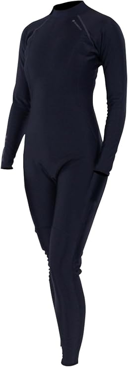 Sharkskin Chillproof Back Zip Suit for Scuba Diving, Freediving, Kayaking, Surfing, Jet Skiing and Swimming for Women, Black, Size 14 (US8)