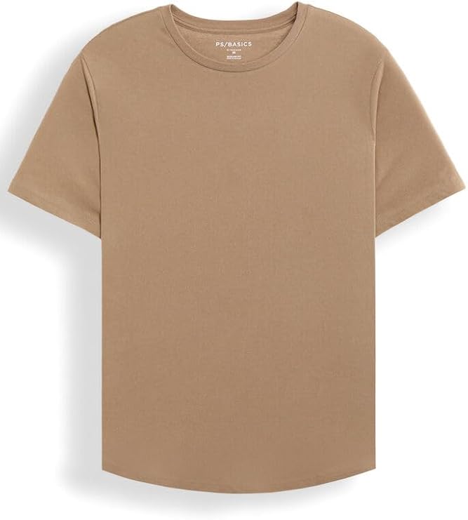 PacSun PS Basics Men's Brown Basic Scalloped T-Shirt