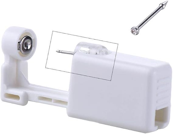 Self Nose Piercing Gun Ear Piercing Tool Kit Safety Earring Piercing Stud Kit Nose Clip Body Jewelry Piercing Tool(F)