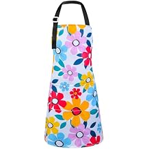 Fiodrimy Arons with Pocket Womens Waterproof Adjustable Cooking Aprons Kitchen Gardening Salon