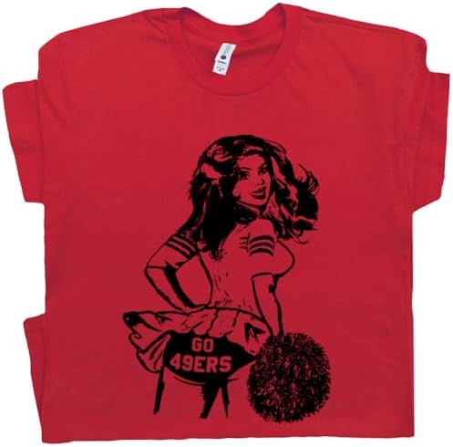 Vintage 49ers T Shirt Retro Football Shirt for Men Women Ladies Guys 49ers Cute Cheerleader Tshirt Cool Logo Graphic Tee