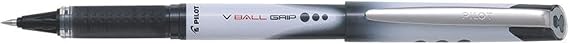 PILOT - V -Ball Grip 5 Liquid Ink Rollerball Pen - Fine 0.5mm Tip - 12 x Black