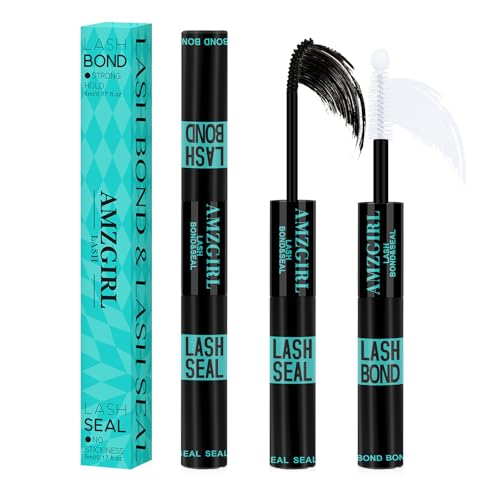 Lash Bond and Seal,Lash Glue for Eyelash Extensions,Eyelashes Clusters Lash Bond and Seal Waterproof 10ml,2 in 1 Eyelash Bond and Seal Long Lasting,Bond and Seal Lash Extensions Strong Hold