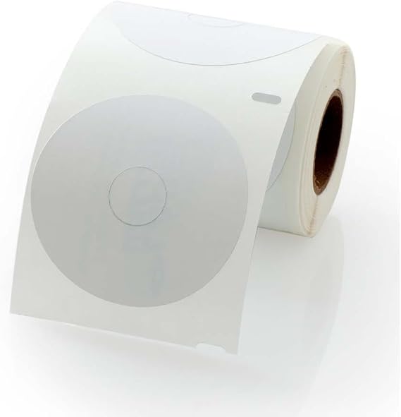 LabelValue 2-1/4" - Circular CD/DVD Labels Compatible with Dymo 450