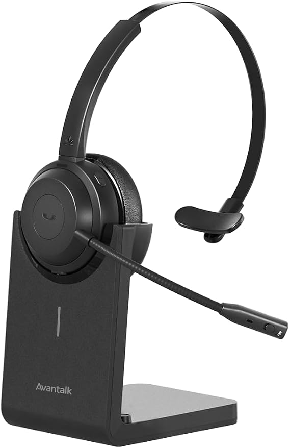 Avantalk Alto Solo - Single Ear Wireless Work Headset with Boom Mic