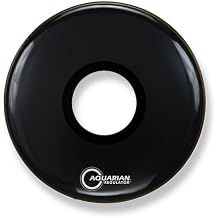 Aquarian Drumheads RPT22BK Regulator Black 22-inch Bass Drum Head, gloss black