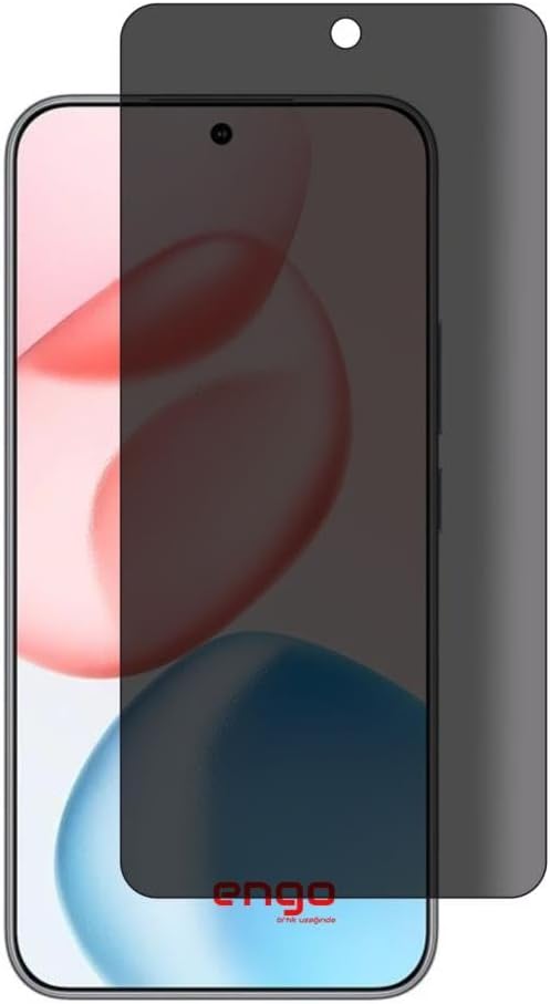 Engo Honor 400 İle Uyumlu Hayalet Ekran Koruyucu, 9H Temperli Nano Kırılmaz Esnek Cam, Yandan Görünmeyen Anti-Spy Gizlilik (Privacy) Koruması, Parlama Ve Parmak İzi Önleyici