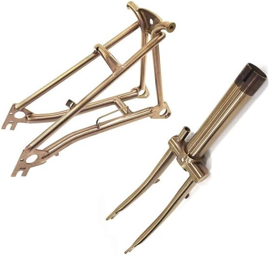 Brompton Titanium Rear Frame Triangle & Fork Set in Rose Gold (Copper)
