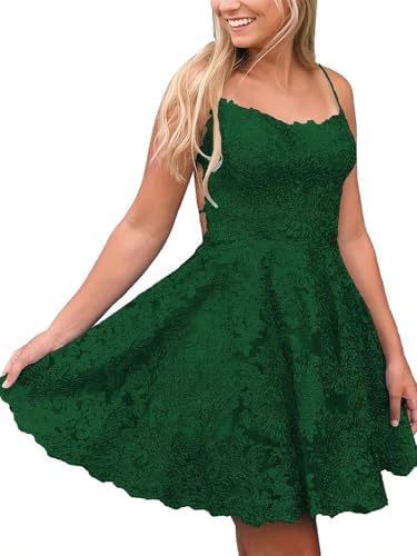 JAEDEN Homecoming Dresses Short Lace - HOCO Dresses 2026 Backless Prom Dress