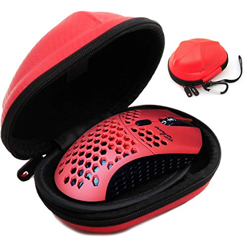 CASEMATIX Esports Mouse Case for Gaming Mice - Compatible with Logitech G Pro, G502, G600, G602, G903  Razer Mamba, DeathAdder Elite, Naga Trinity, ViperCorsair Harpoon, M65 & More Mice! Red Color