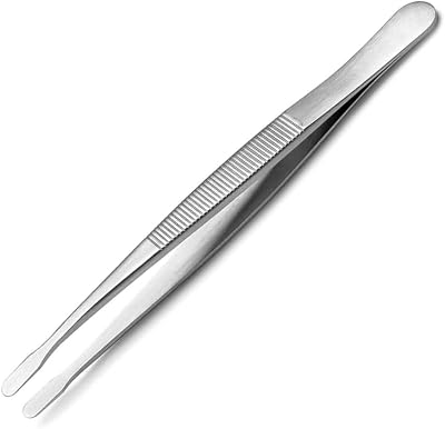 10063005-4.7 Industrial Tweezers, Style 125, Anti-AcidAnti-Magnetic Stainless Steel, Fine Beveled Tip