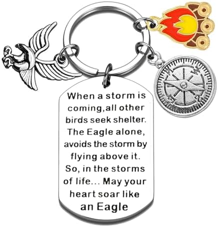 Eagles Gifts Scout Leader Keychain for Christmas Graduation Retirement Inspirational Gifts for Eagles Scout Sco-T Troop Leader Scoutmaster Women Men BFF Camping Keyring American Eagle Lover Jewelry