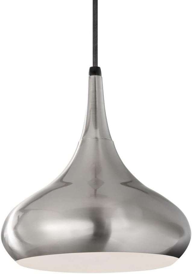 Feiss P1253BS Beso 1 Light Pendant, Brushed Steel by Feiss