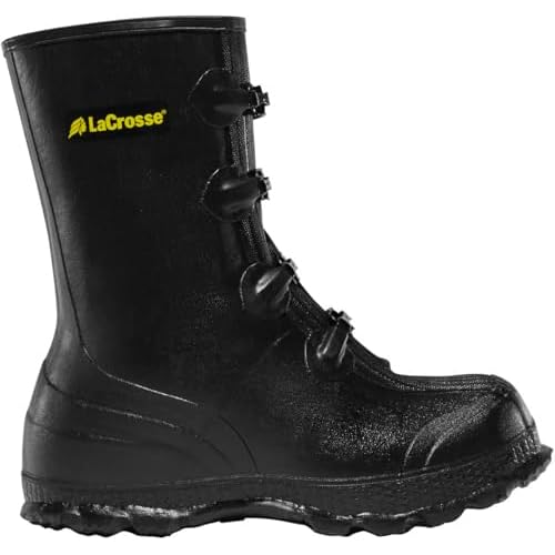 LaCrosse Rubber Overshoe Boots - Non-Slip Outsole & Rubber Boots - Buckle Closure Overshoes - Adjustable Metal Buckles - Flat Heel Fit