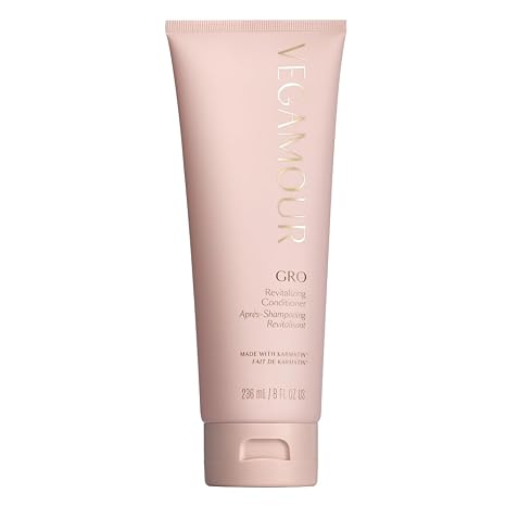 VEGAMOUR GRO Revitalizing Conditioner, KarmatinTM Peptide & Marula Oil | Strengthens Strands, Reduces Breakage, Lightweight, Vegan & Cruelty-Free