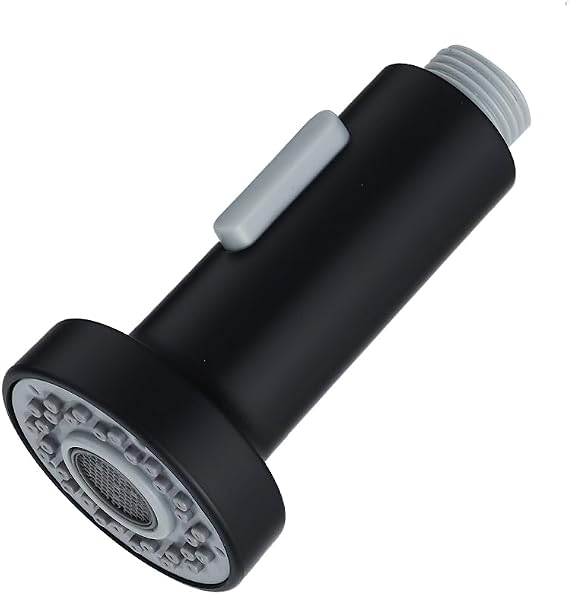Replacement Kitchen Tap Pull Out Spray Shower Head 2 Function Universal G 1/2-inch Black Finish
