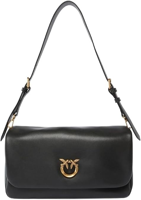 Pinko Black Calf Leather Bos Taurus Shoulder Women's Bag