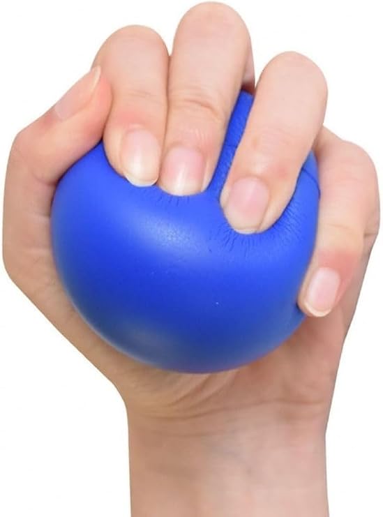 Blue Elastic Finger Strengthening Grip Ball, Wrist Exercise Ball Finger Strengthening Grip Ball Squeeze Training Tool, Finger Exerciser Ball