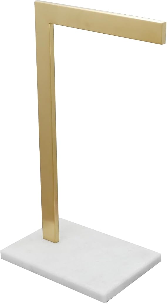 Tecmolog Brushed Gold Bath Towel Holder Stand Stainless Steel Hand Towel Holder for Bathroom or Kitchen, SBH259J