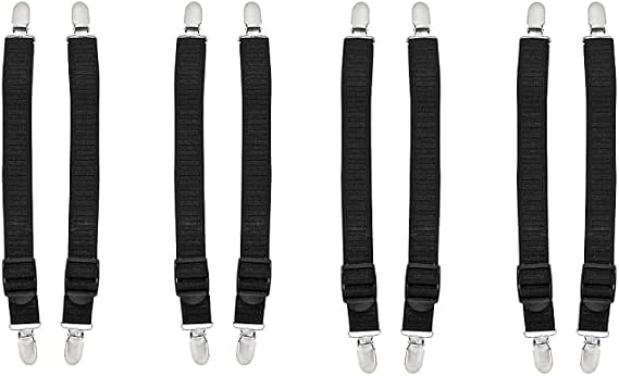 World's Best Shirt Stays Original Garters for Police, Military, Law Enforcement Uniforms, 1 Pair with Sock Clips