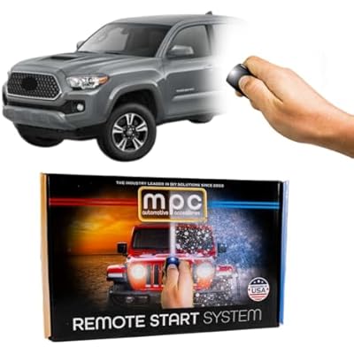 MPC Remote Starter Compatible with 2016-2019 Toyota Tacoma || 100% Plug N Play || Press OEM Key Fob 3X Lock to Start || Push to Start || Gas || USA Tech Support
