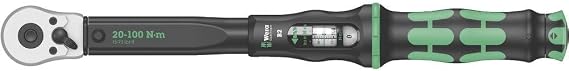 Wera Click Torque B 2 Adjustable Torque Wrench, 3/8" Square Drive, 20 - 100 Nm, 05075611001