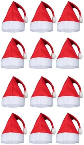 A2Z Christmas Santa Hat Pom Pom Fancy Dress Father Xmas Beanie Hats Christmas Party Hat Festive Classic Santa Costume Hats