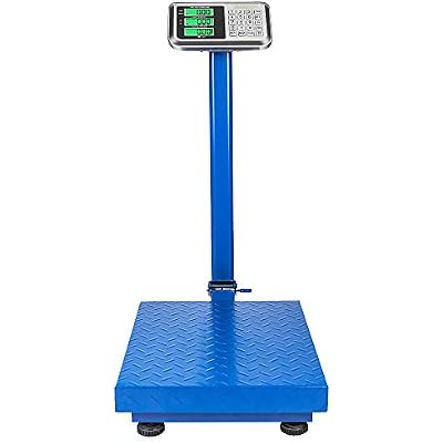 Electronic Platform Scale,660lbs Weight Digital Floor Heavy Duty Folding Postal Scales,Stainless Steel High-Definition LCD Display for Luggage Package Price Computing Postal Shipping Mailing