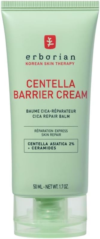 Erborian - Centella Barrier Cream - Cica Repair Balm Anti-Redness Face & Body - Strengthen Skin Barrier with Centella Asiatica Ceramides and Panthenol - Rich Melting Texture - 50ml - Korean Cosmetic