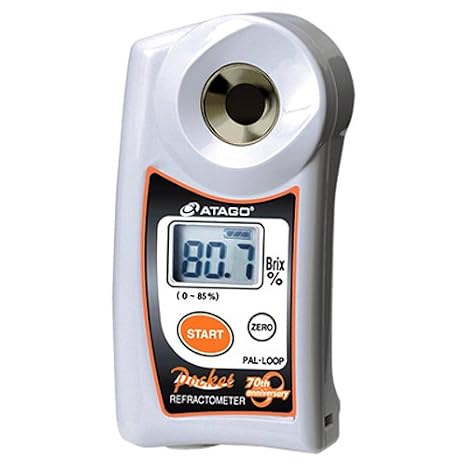 Atago 3842 PAL-Loop Continuous Measurement Digital Hand-Held Pocket Refractometer, Brix 0.0 to 85.0%