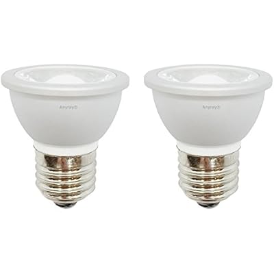 Anyray 2-LED 5W Light Bulbs HR16 120V E27 MR-16 JDR C Hood Lamp Short Neck E26 6000K Cool White