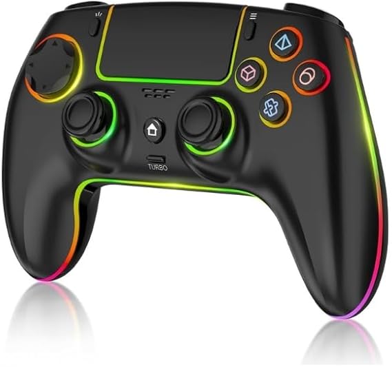 Kontorland Kablosuz RGB Işıklı Gamepad – PS4, PC, Switch, Android, iOS & Steam Deck Uyumlu