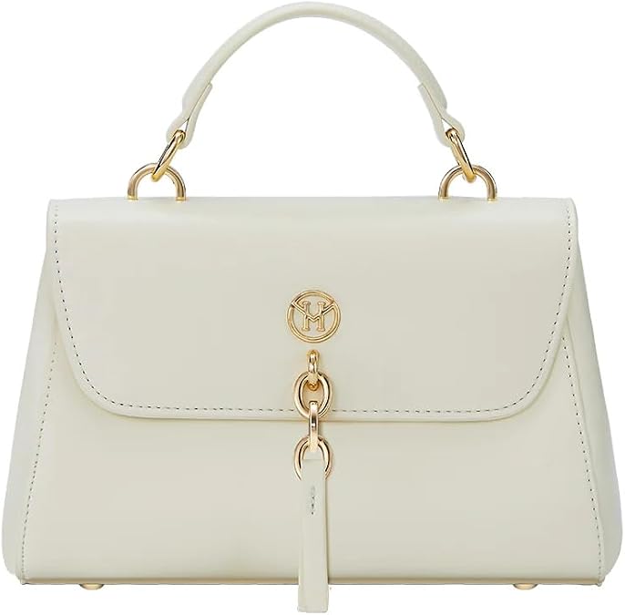 VICTORIA HYDE Women's Small Satchel Handbag,White Top Handle Bag