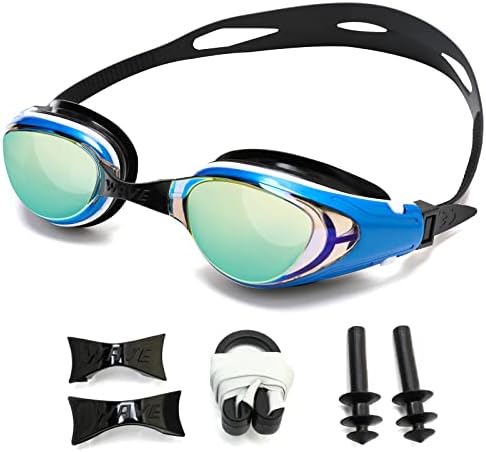 Nearsighted Swim Goggles, Shortsighted Optical Swimming Goggles No Leaking Anti Fog UV Protection for Adult Men Women