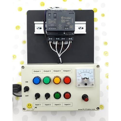 PLC Cables Inc IDE OPTA Starter Kit PLC WiFi 485 Trainer Pro Industrial IoT Ethernet Training Made for Arduino