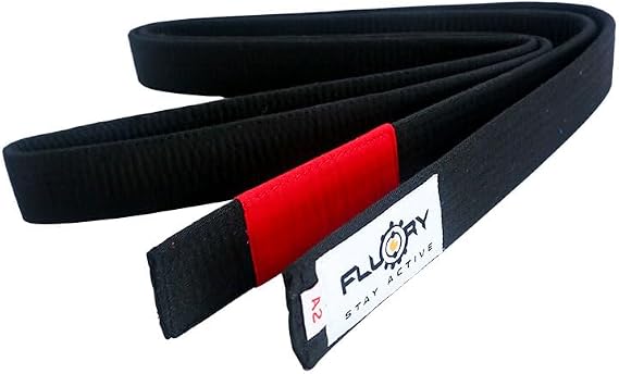 FLUORY Premium Cotton Brazilian Jiu Jitsu BJJ Belt for Adult, Made of 100% Cotton, IBJJF Competition Approved