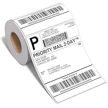 ASprink Thermal Labels 4x6, Pack of 100 4x6 Roll Labels, Commercial Grade, Strong Adhesive Shipping Label, Compatible with ASprink A64M and Most Thermal Printer & Shipping Supplies